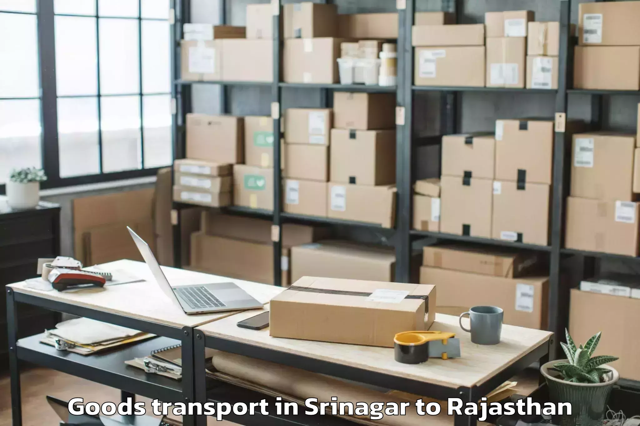 Srinagar to World Trade Park Jaipur Goods Transport